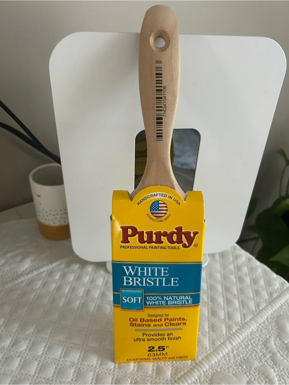 Purdy white bristle soft flat paint brush